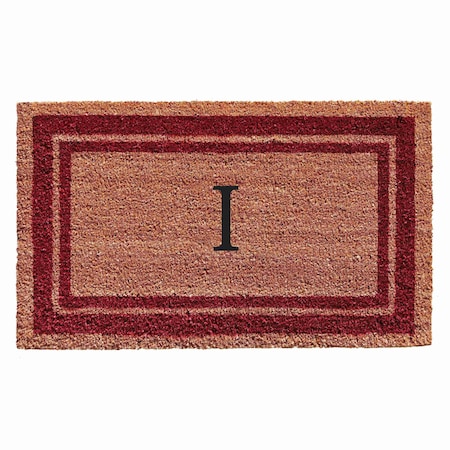 Calloway Mills Monogram Door Mat, Natural, Burgundy, 24 in W x 36 in L 152992436I